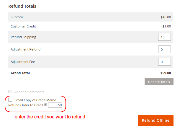 Magento  Store Credit Extension